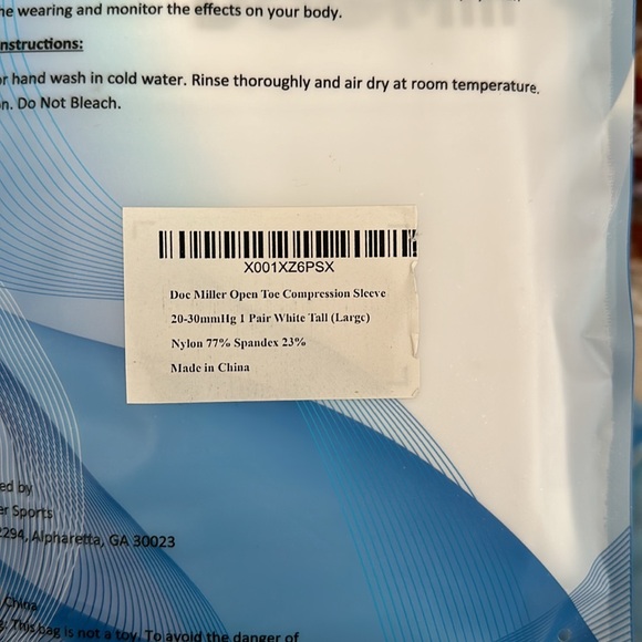 Doc Miller Open Toe Compression Socks M tall, L tall - Picture 2 of 4